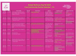 Global Wellness Day 2023 New Zealand Program